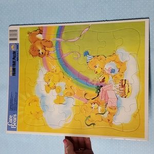 Care Bears VTG Puzzle 1986 Cardboard 11⅜" X 14½" Extra Thick Frame-Tray